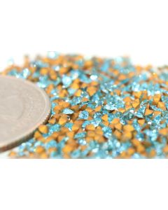 Swarovski 1100 Chaton, Round Rhinestones 10pp Aqua (Old) Pointed Back Gold Foiled - 12 Pcs