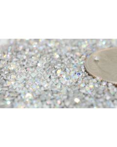Swarovski 1100 Chaton, Round Rhinestones 10pp Crystal Ab Pointed Back Silver Foiled - 12 Pcs