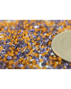 Swarovski 1012 Chaton, Round Rhinestones 10pp Tanzanite Pointed Back Gold Foiled - 12 Pcs