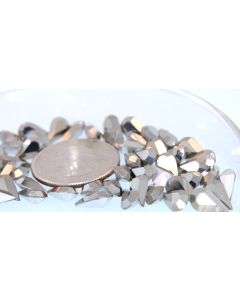 Swarovski 4300 Pear Rhinestones 10x6mm Comet Argent Dark Pointed Back Gold Foiled - 2 Pcs