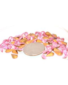 Swarovski 4300/2 Pear Rhinestones 10x6mm Light Rose Pointed Back Gold Foiled - 2 Pcs