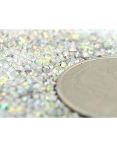 Swarovski 1100 Chaton, Round Rhinestones 11pp Crystal Ab Pointed Back Silver Foiled - 12 Pcs