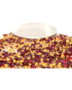 Swarovski 1100 Chaton, Round Rhinestones 11pp Siam Pointed Back Gold Foiled - 12 Pcs