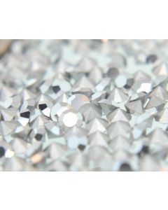 Swarovski 1100 Chaton, Round Rhinestones 15pp Comet Argent Light Pointed Back Silver Foiled - 12 Pcs