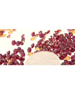 Swarovski 1012 Chaton, Round Rhinestones 17ss Siam Pointed Back Gold Foiled - 6 Pcs