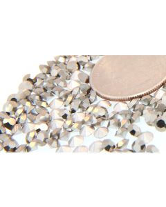 Swarovski 1100 Chaton, Round Rhinestones 17ss Comet Argent Dark Pointed Back Silver Foiled - 6 Pcs