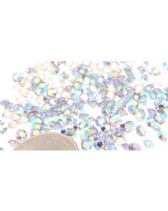 Swarovski 1100 Chaton, Round Rhinestones 17ss Lavender Ab Pointed Back Silver Foiled - 6 Pcs