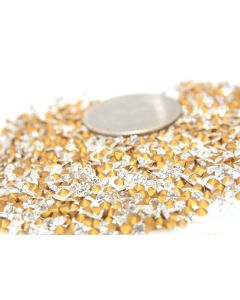 Swarovski 1100 Chaton, Round Rhinestones 19pp Crystal Pointed Back Gold Foiled - 12 Pcs