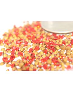 Swarovski 1100 Chaton, Round Rhinestones 19pp Hyacinth Pointed Back Gold Foiled - 12 Pcs