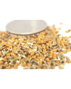 Swarovski 1100 Chaton, Round Rhinestones 20pp Comet Or (Gold) Pointed Back Gold Foiled - 12 Pcs