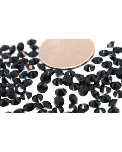 Swarovski 1100 Chaton, Round Rhinestones 20ss Jet Pointed Back Unfoiled - 6 Pcs