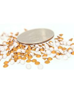 Swarovski 1100 Chaton, Round Rhinestones 23pp Chalk White Pointed Back Gold Foiled - 8 Pcs