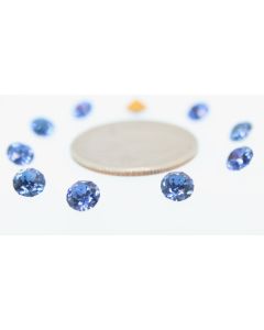 Swarovski 1200 Dentelle, Round Rhinestones 24ss Montana Pointed Back Gold Foiled - 4 Pcs