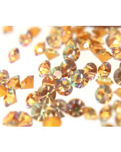 Swarovski 1100 Chaton, Round Rhinestones 25pp Vitrail Medium (Old) Pointed Back Gold Foiled - 8 Pcs