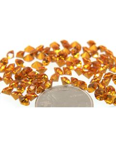 Swarovski 1100 Chaton, Round Rhinestones 25ss Topaz (Old) Pointed Back Gold Foiled - 6 Pcs