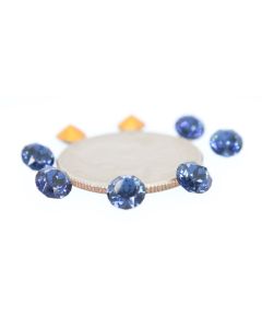 Swarovski 1200 Dentelle, Round Rhinestones 26ss Montana Pointed Back Gold Foiled - 4 Pcs