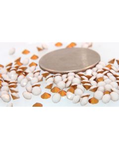 Swarovski 1100 Chaton, Round Rhinestones 27pp Chalk White Pointed Back Gold Foiled - 8 Pcs