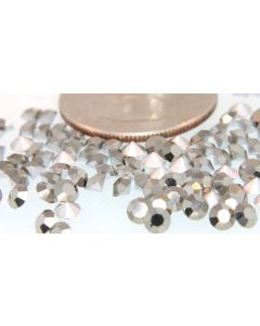 Swarovski 1100 Chaton, Round Rhinestones 28pp Comet Argent Dark Pointed Back Silver Foiled - 8 Pcs