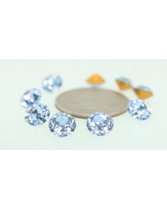 Swarovski 1200 Dentelle, Round Rhinestones 36ss Alexandrite Pointed Back Gold Foiled - 2 Pcs