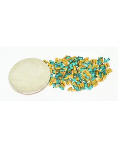 Swarovski 4500 Baguette Rhinestones 3x1.5mm Emerald Pointed Back Gold Foiled - 4 Pcs