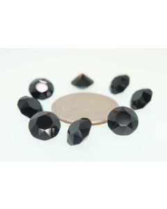 Swarovski 1200 Dentelle, Round Rhinestones 44ss Jet Pointed Back Unfoiled - 2 Pcs