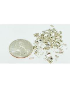 Swarovski 4501 Baguette Rhinestones 4x2mm Crystal Pointed Back Silver Foiled - 4 Pcs