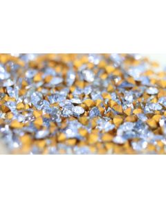 Swarovski 1100 Chaton, Round Rhinestones 05pp Light Sapphire Pointed Back Gold Foiled - 12 Pcs