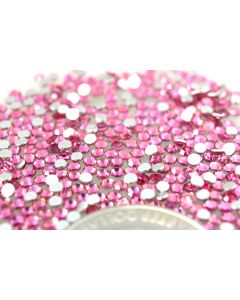 Swarovski 2000 Chaton Rose, Round Rhinestones 06ss Rose Flatback Gold Foiled - 12 Pcs