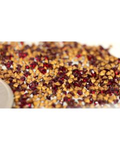 Swarovski 1012 Chaton, Round Rhinestones 06pp Siam Pointed Back Gold Foiled - 12 Pcs
