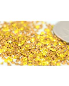 Swarovski 1100 Chaton, Round Rhinestones 07pp Citrine Pointed Back Gold Foiled - 12 Pcs