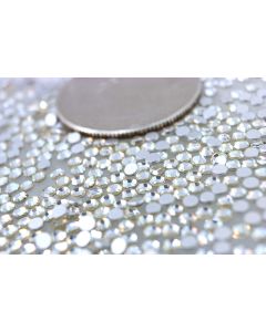 Swarovski 2000 Chaton Rose, Round Rhinestones 07ss Crystal Flatback Silver Foiled - 12 Pcs