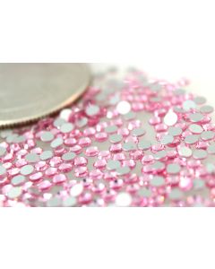 Swarovski 2012 Chaton Rose, Round Rhinestones 07ss Light Rose Flatback Silver Foiled - 12 Pcs