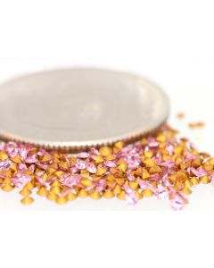 Swarovski 1012 Chaton, Round Rhinestones 08pp Light Rose Pointed Back Gold Foiled - 12 Pcs