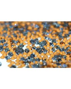 Swarovski 1012 Chaton, Round Rhinestones 08pp Montana Pointed Back Gold Foiled - 12 Pcs