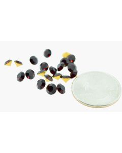 Swarovski 1012 Chaton, Round Rhinestones 24ss Garnet Pointed Back Gold Foiled - 6 Pcs