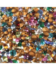 Swarovski Tiny Rhinestone Repair Mix, Chaton Round Common Colors - 144 pcs