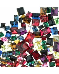Swarovski Rhinestone Repair Mix, Crystal Various Colors Square, Foiled Back - 72 pcs