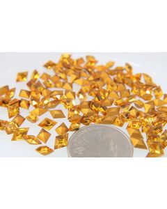 Swarovski 4710 Diamond Rhinestones 8.2x5.5mm Topaz Pointed Back Gold Foiled - 2 Pcs
