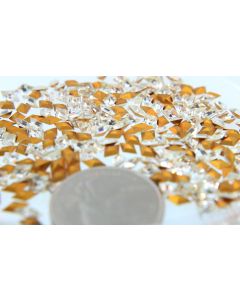 Swarovski 4710 Diamond Rhinestones 6x4mm Crystal Pointed Back Gold Foiled - 4 Pcs